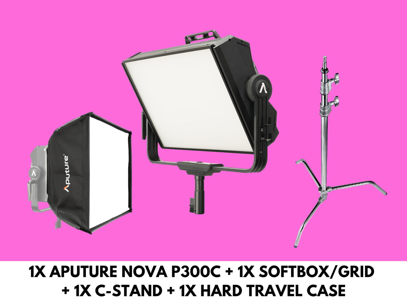 Aputure nova p300c rgbww led light panel +softbox (skypanel)
