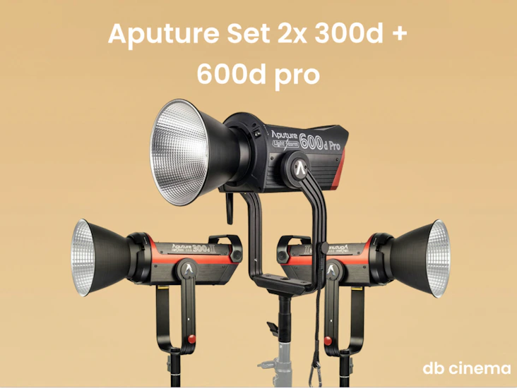 Aputure pro lighting led light set 2x 300d ii + 1x 600 d pro 600x 600c aputure 300dii nanlite