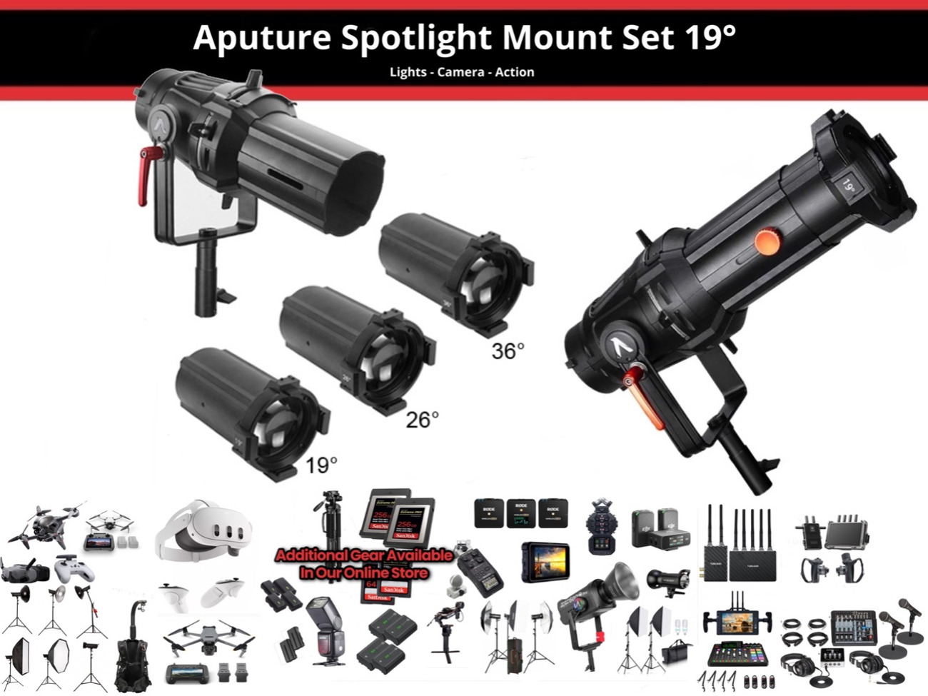 Aputure spotlight mount set 19