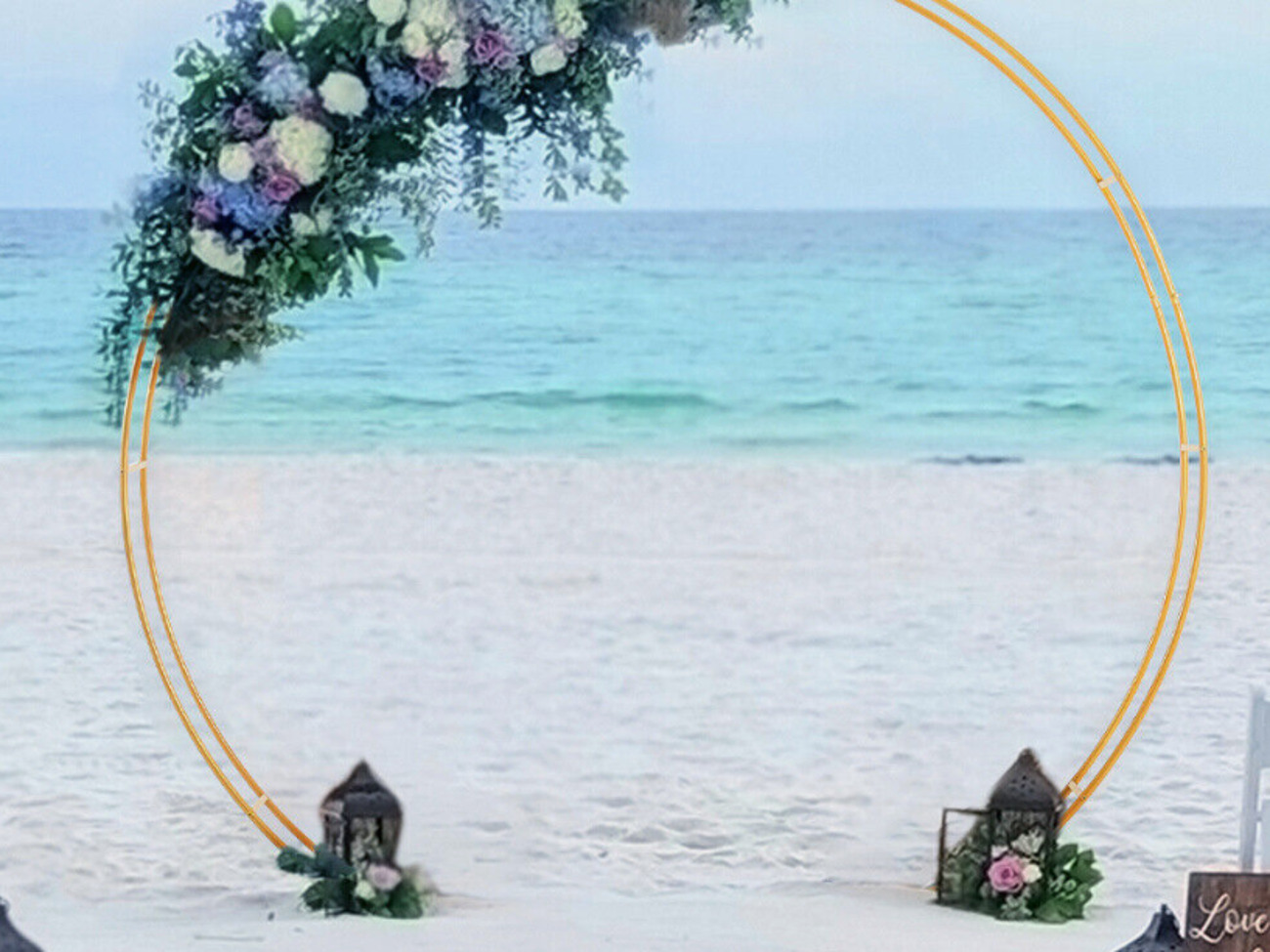 Arch flower frame moon gate walkthrough backdrop standing