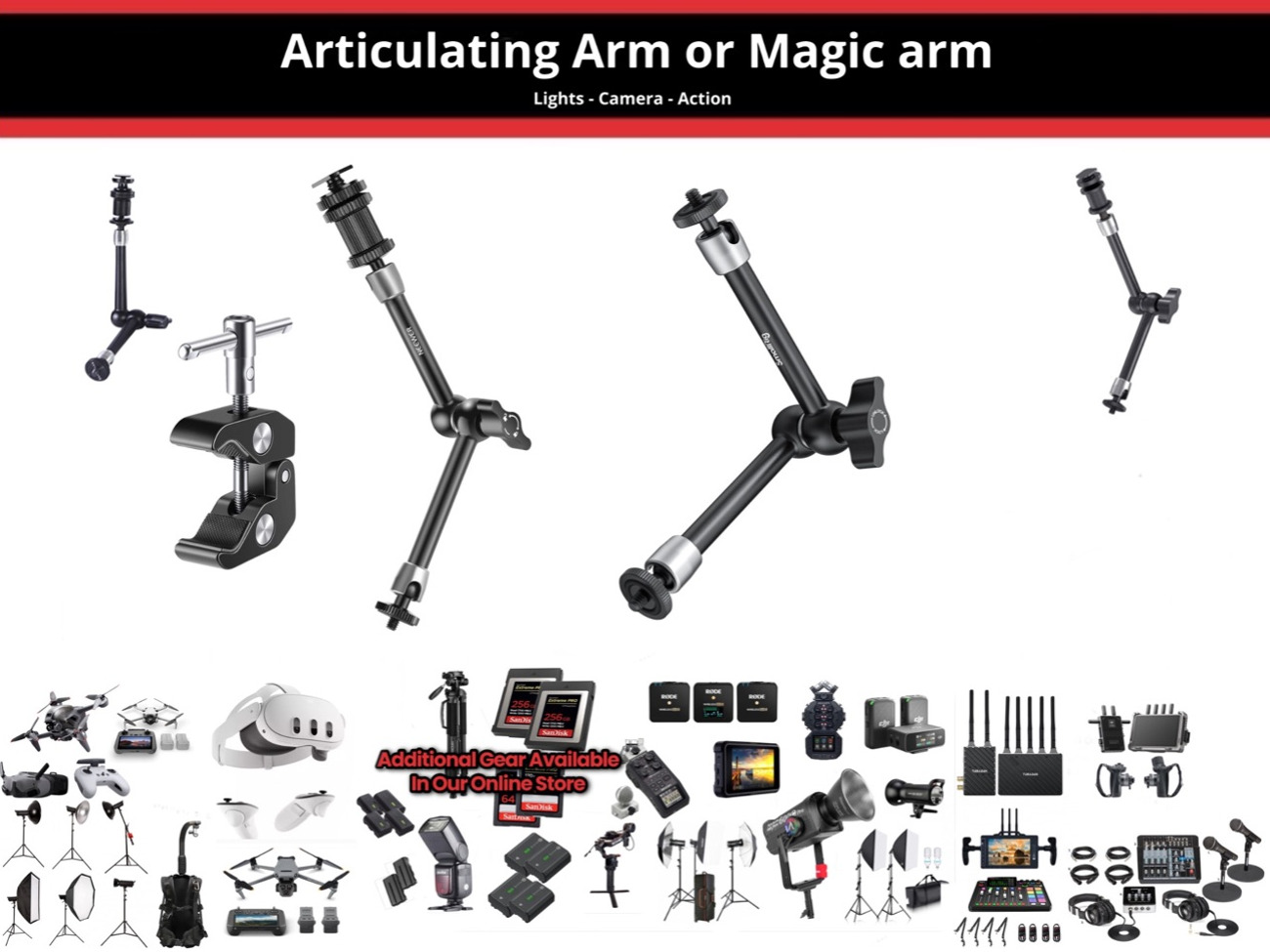 Articulating arm or magic arm