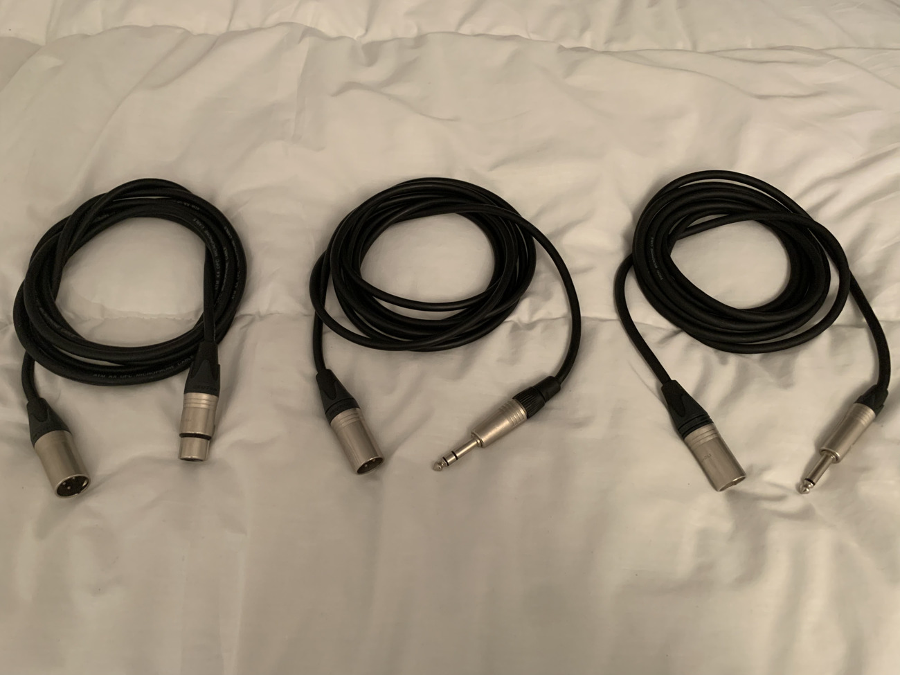 Assorted pro audio cables