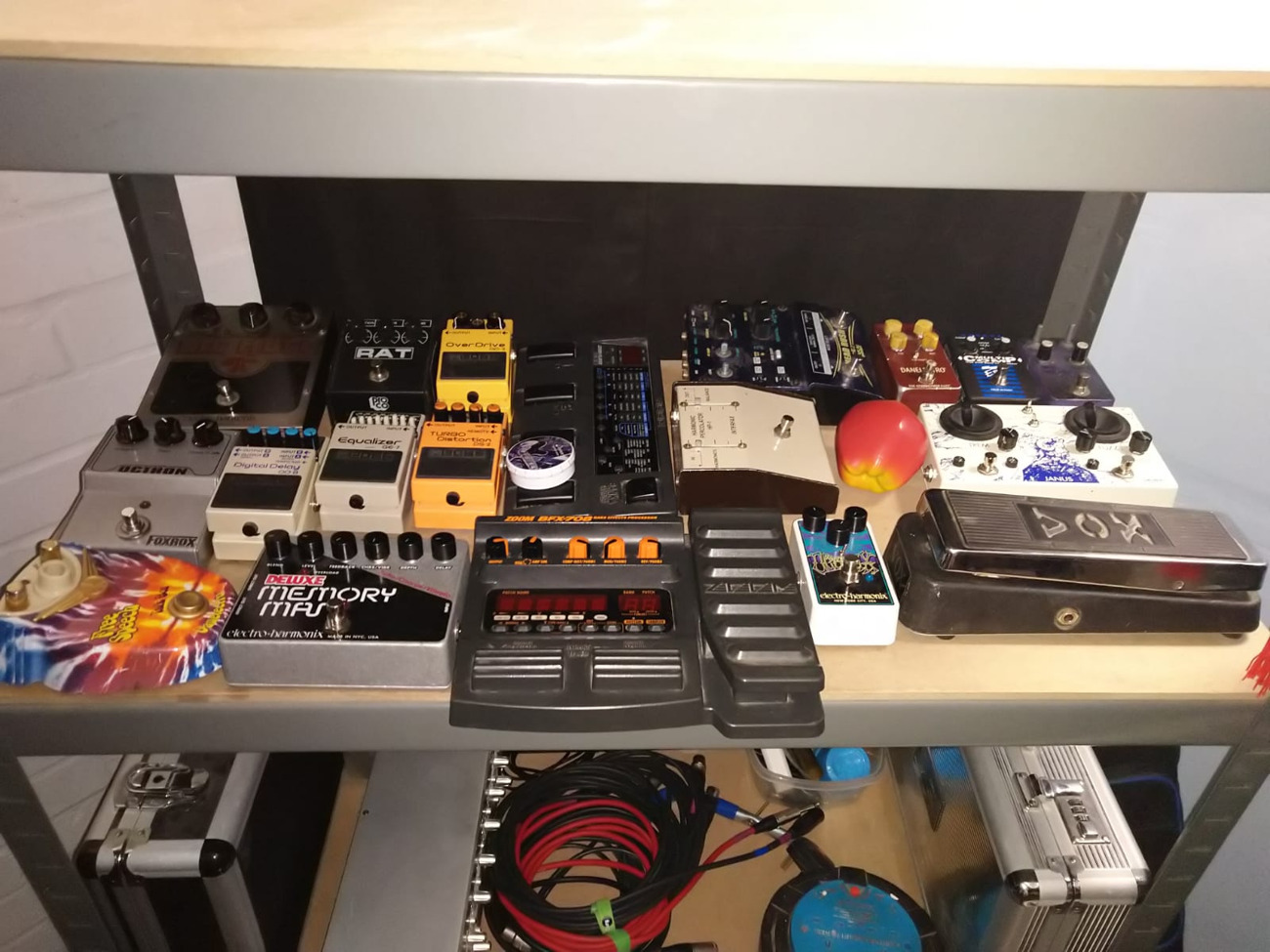 Assortment of guitar pedals 