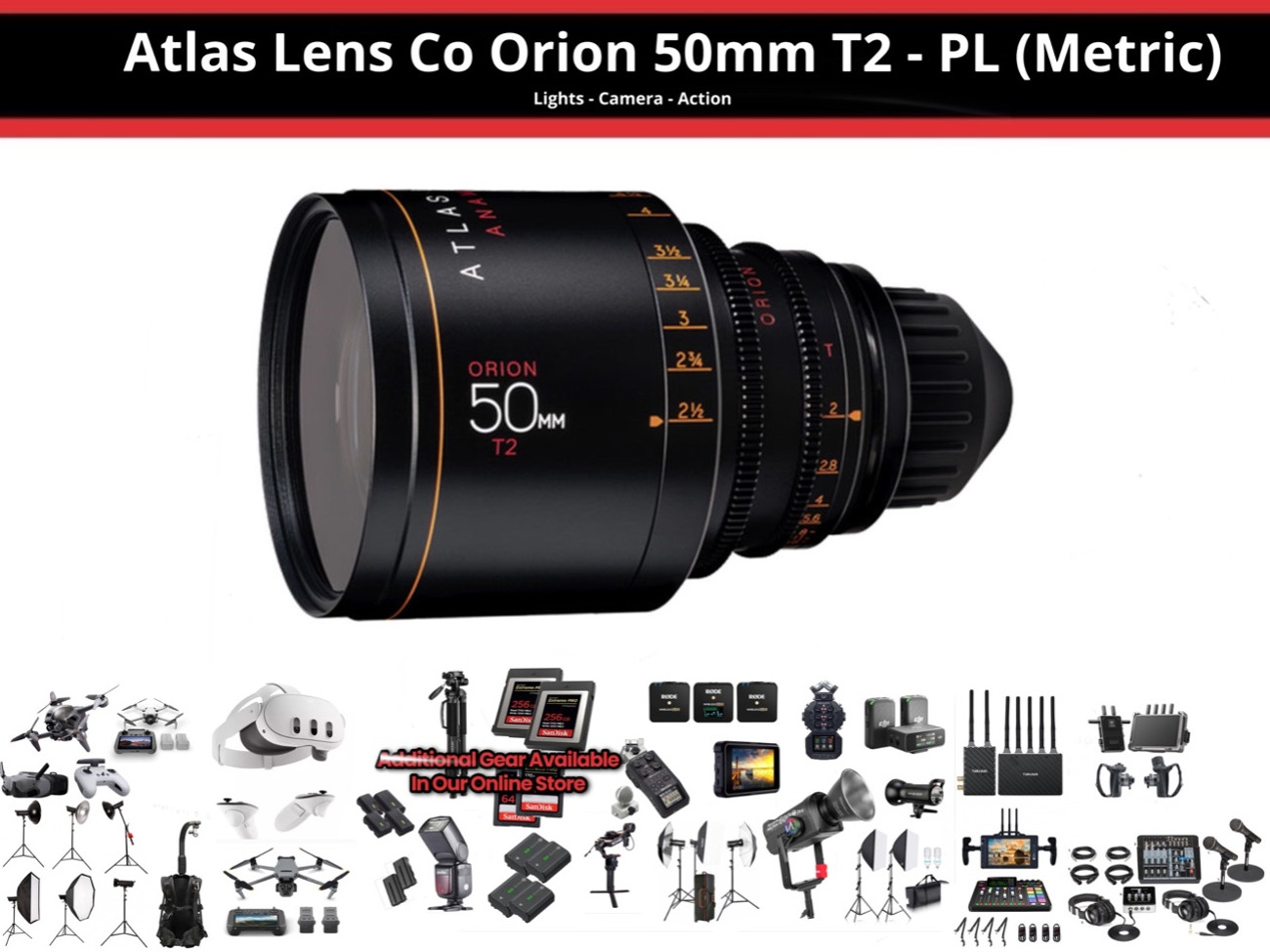 Atlas lens co orion 50mm t2 - pl