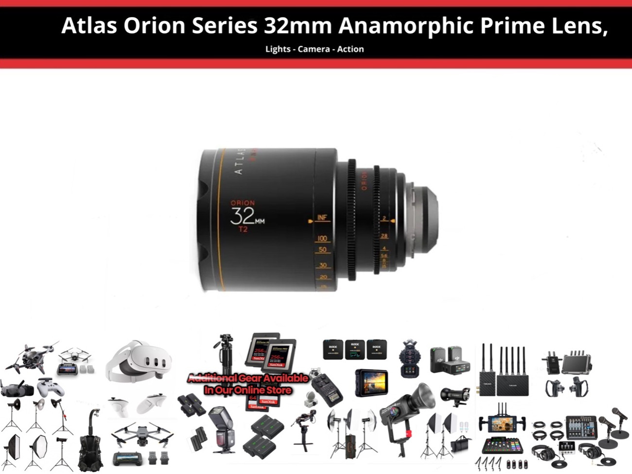 Atlas orion series 32mm anamorphic prime lens