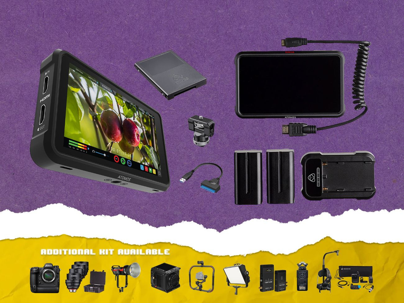 Atomos ninja v 4k hdr monitor / recorder kit 
