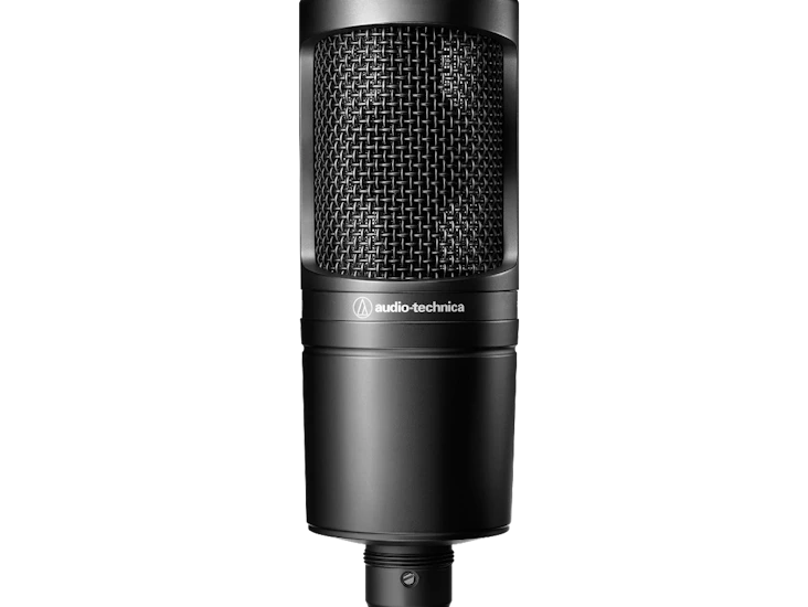 Audio technica at2020 condenser mic, shockmount & pop shield