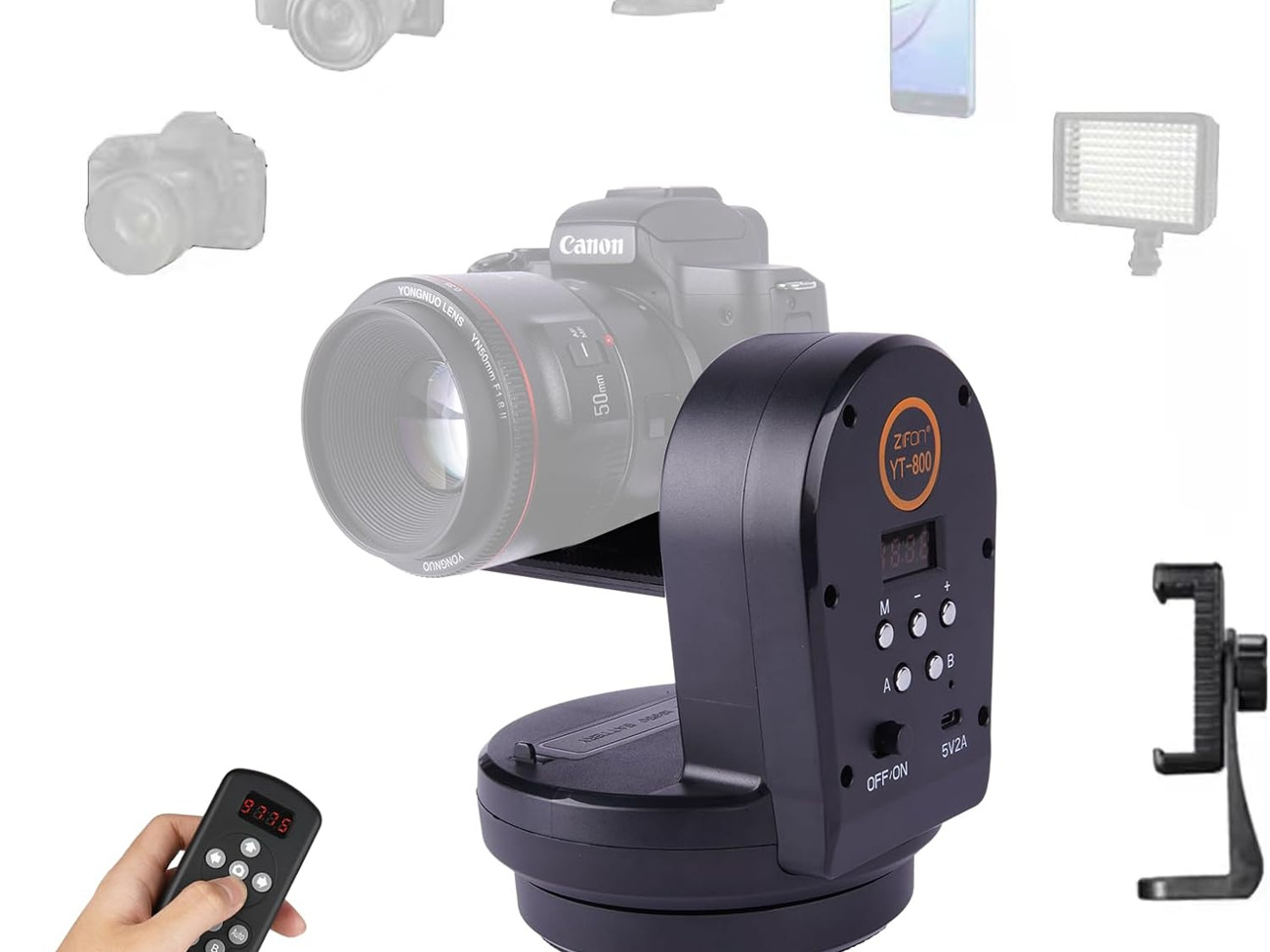 Auto motorized rotating panoramic head remote control