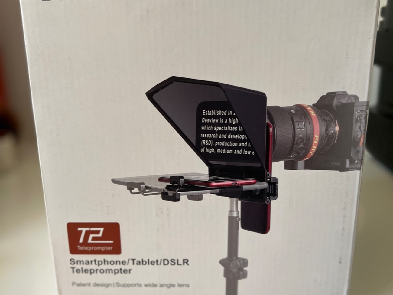 Autocue/teleprompter for smartphone/dslr
