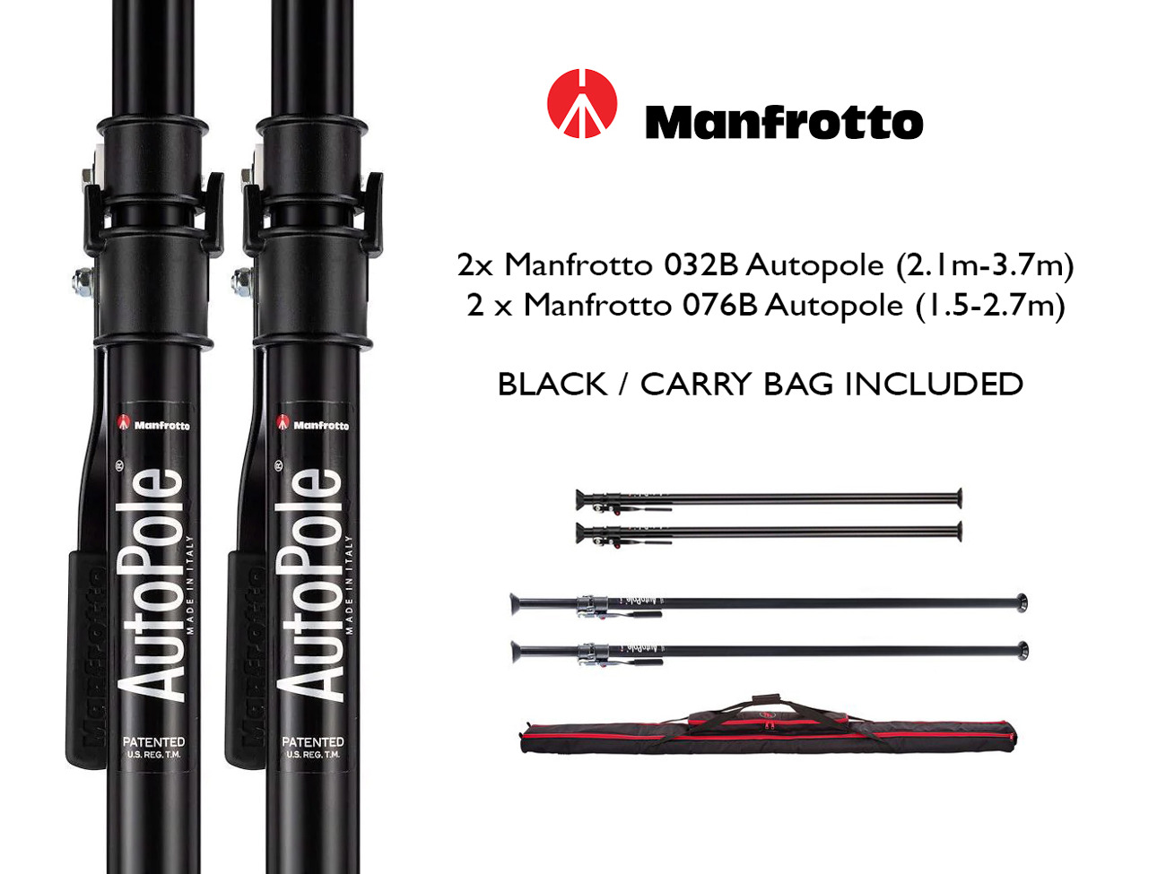 Autopoles manfrotto (polecat) extras / grip / clamps