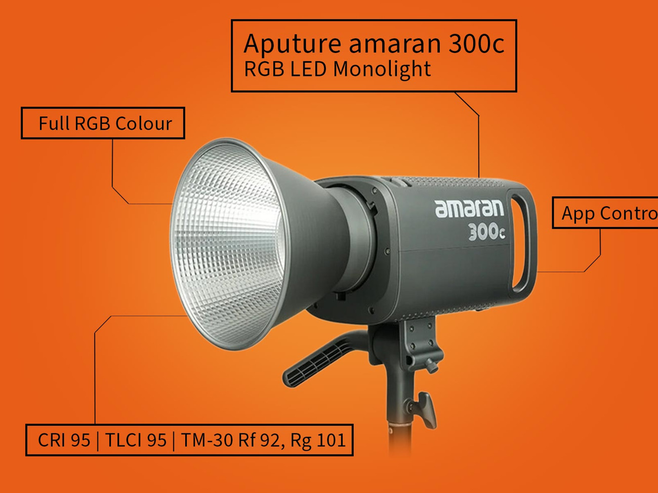 B| aputure amaran 300c rgb led light