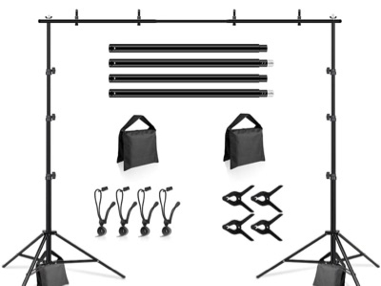 Backdrop stand 2.6x3m adjustable photo background stand kit