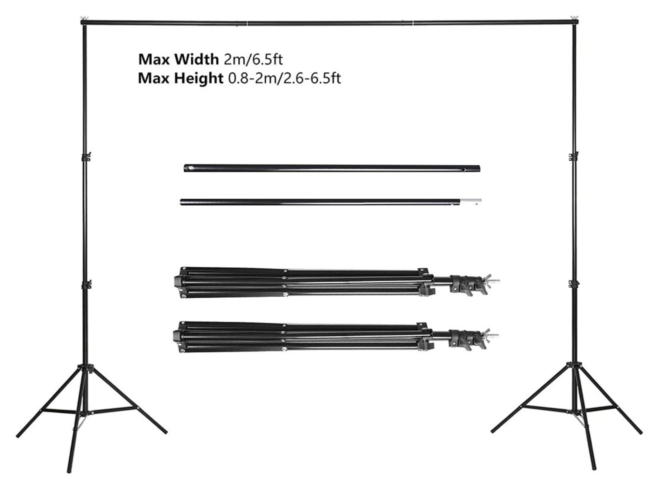 Backdrop stand kit 2x2m (6.5x6.5ft)