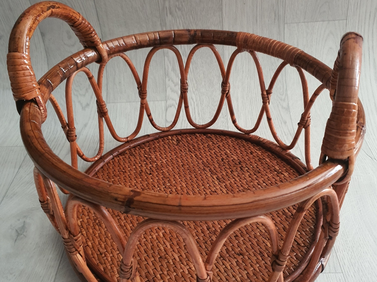 Bamboo/ rattan basket newborn photo prop