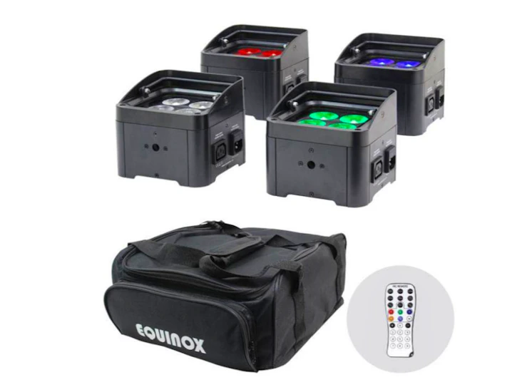 Battery powered dmx wireless uplighter x4