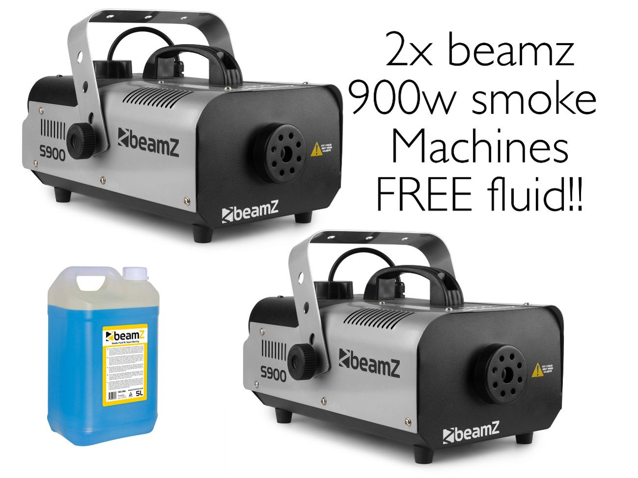 Beamz 900w smoke machine w fluid / haze 