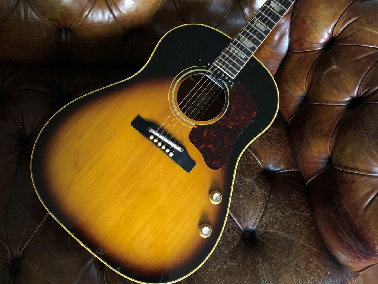 Beatles-era gibson j-160e acoustic electric guitar