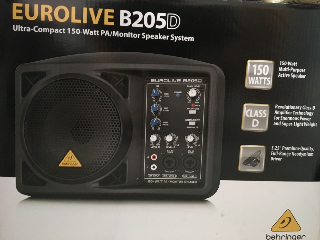 Amp speaker: behringer 150 w pa/portable speaker system