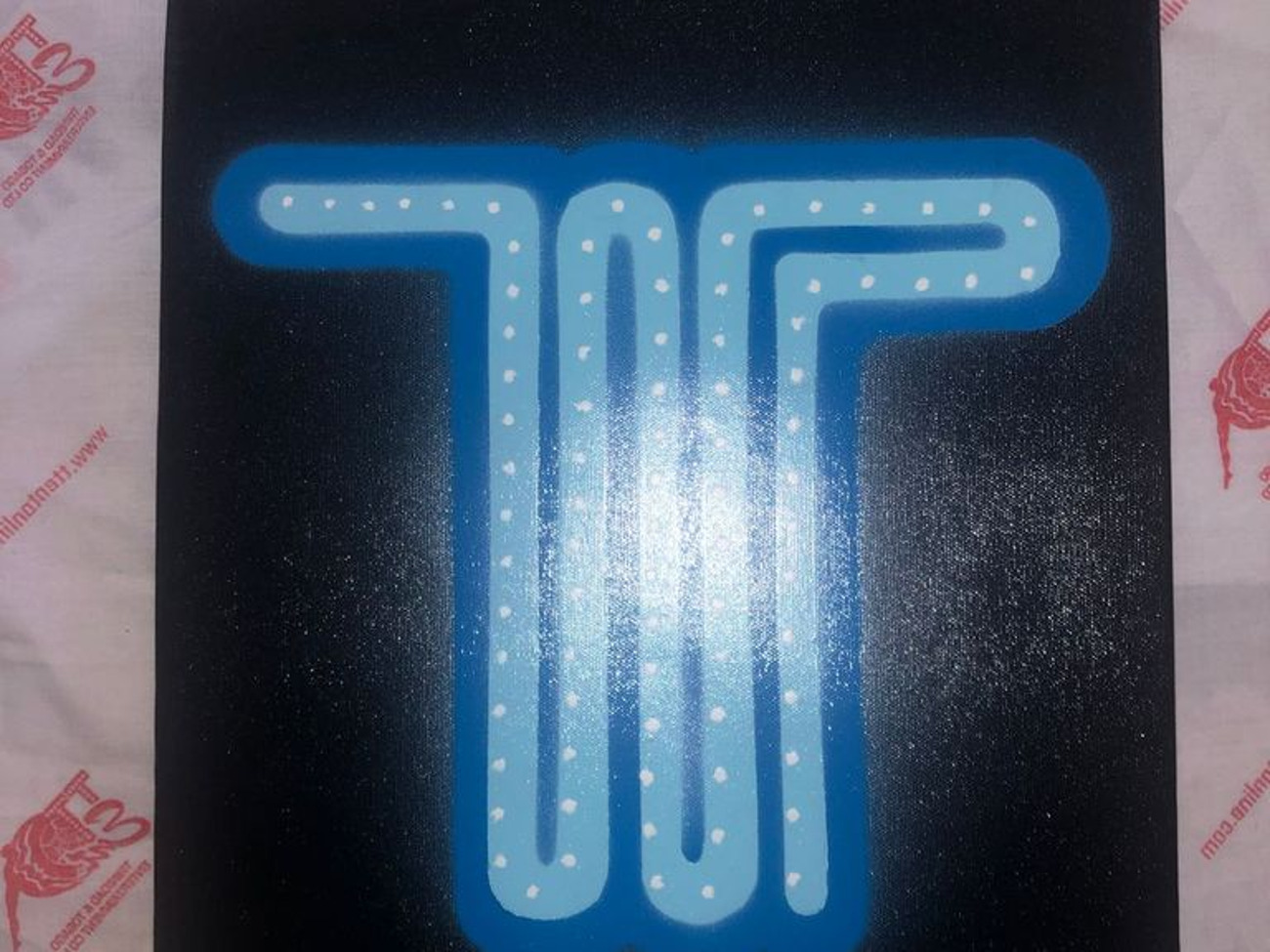 Ben eine - ‘neon t canvas’ -  rare art