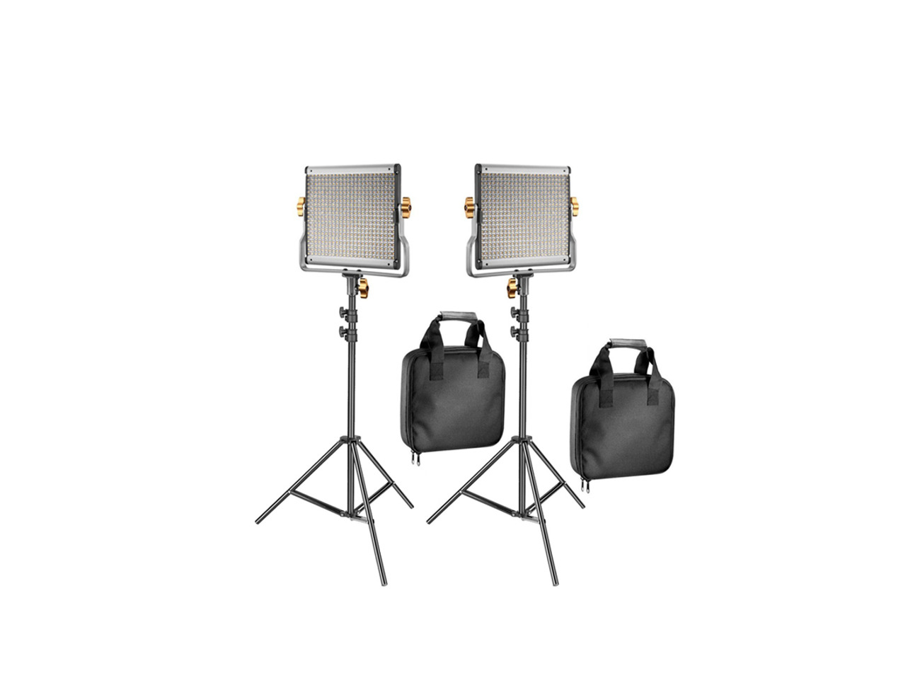 Bi-colour 1x1 led continuous panel light kit x2