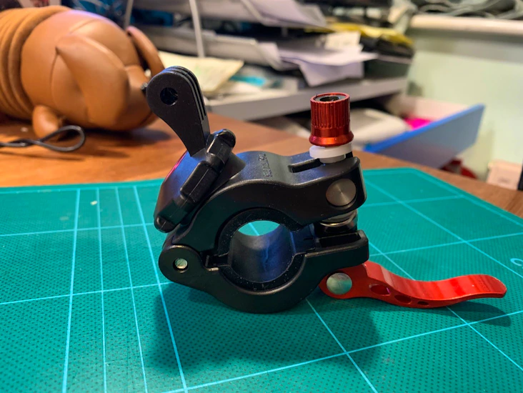 Bicycle mount with gopro style adaptor