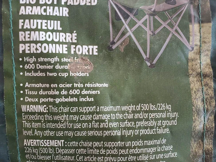Big camping chair