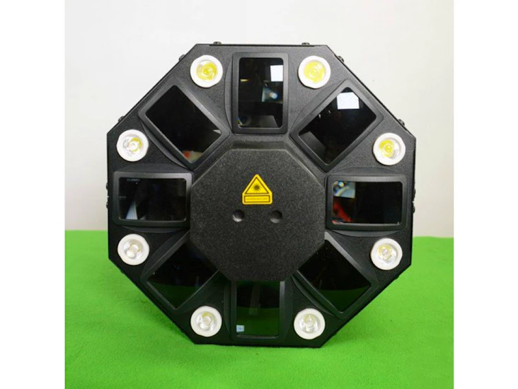 Big head rgbwy led 8 gobo light with rg laser