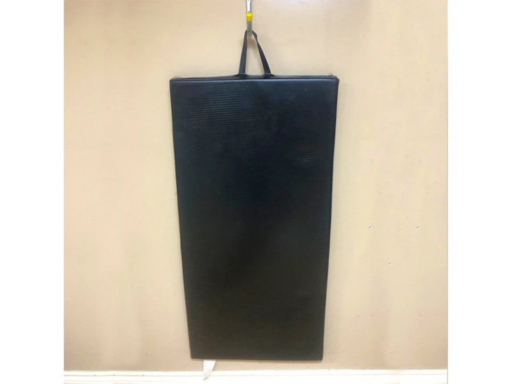 Black exercise mat - foam cover with vinyl - easy cleaning