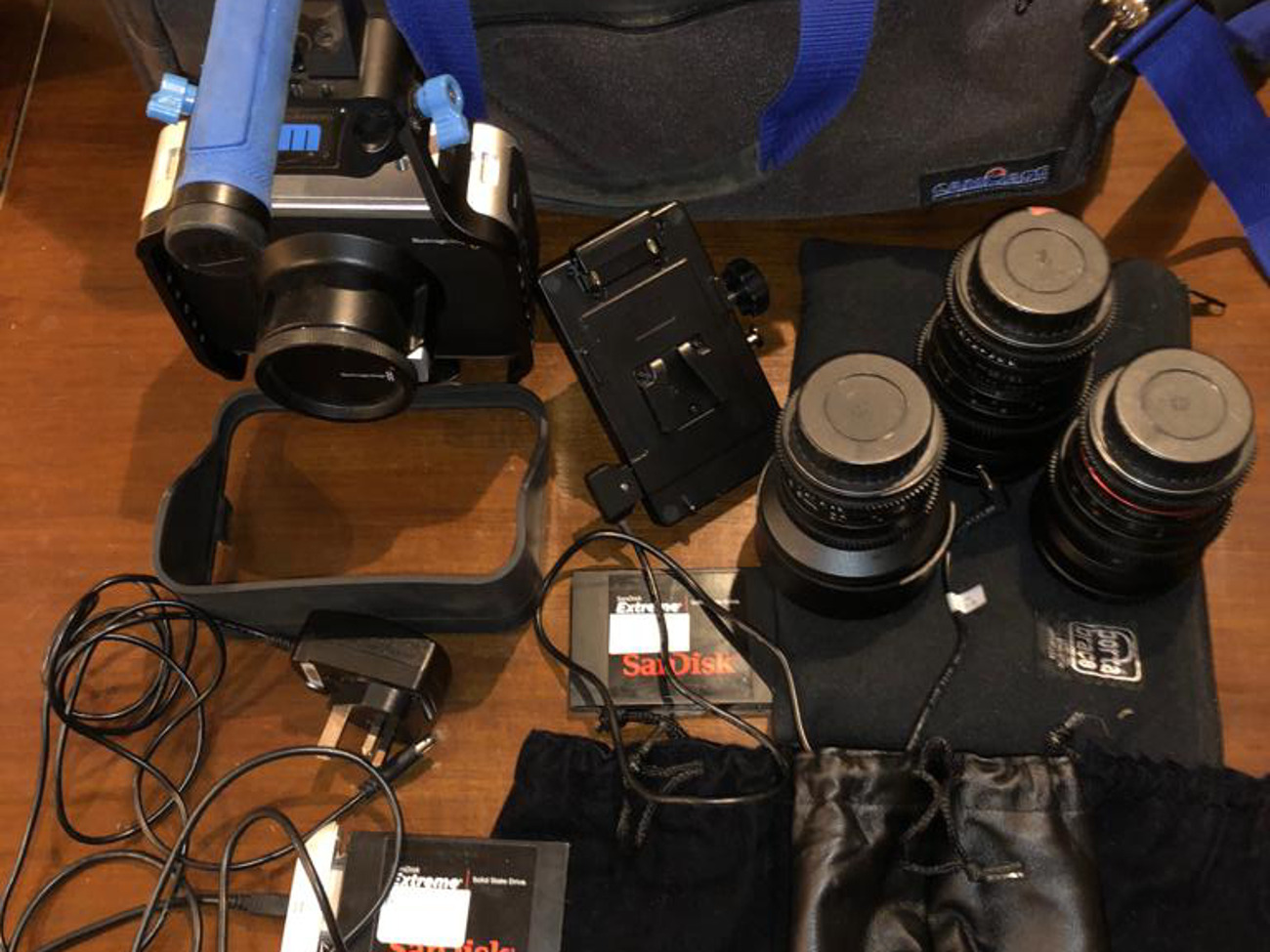 Black magic cinema camera shooting kit