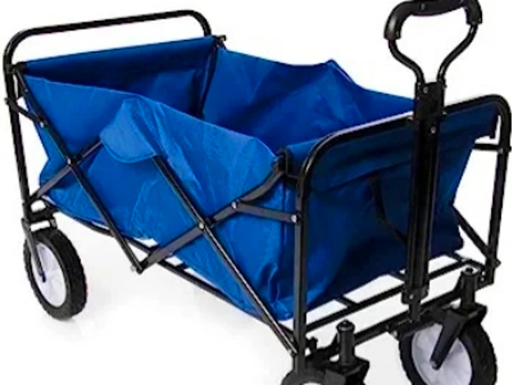 Black metal folding trolley