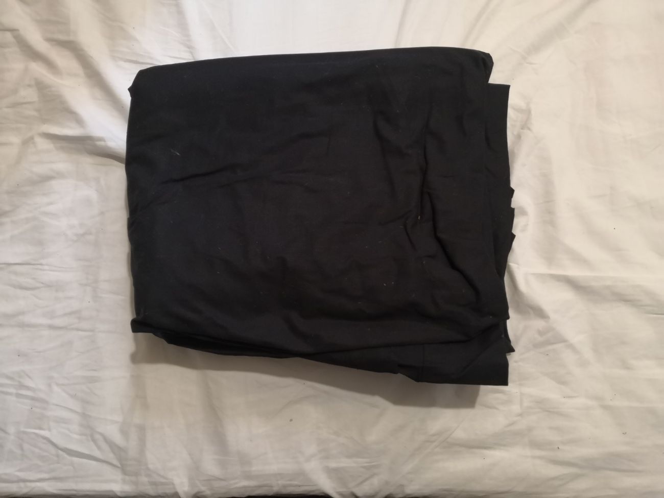 Black muslin cotton backdrop screen 3m x 6m