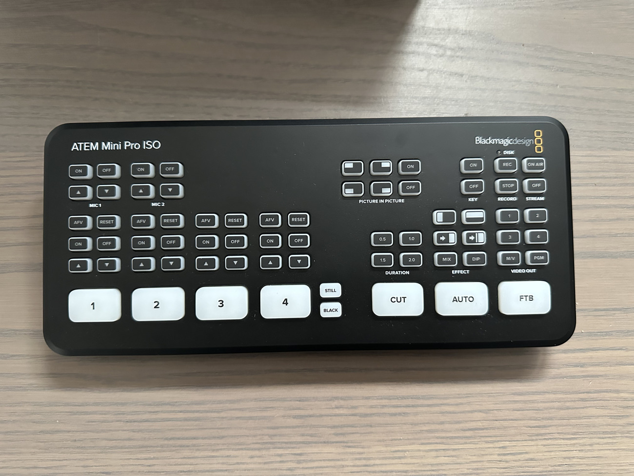 Blackmagic atem mini pro iso livestream switcher & recorder