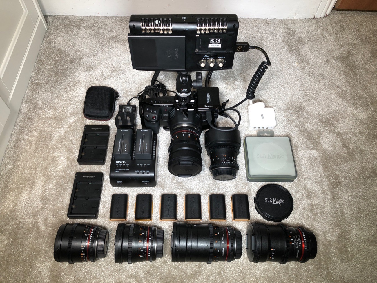 Blackmagic bmpcc 6k cinema camera package - cine primes