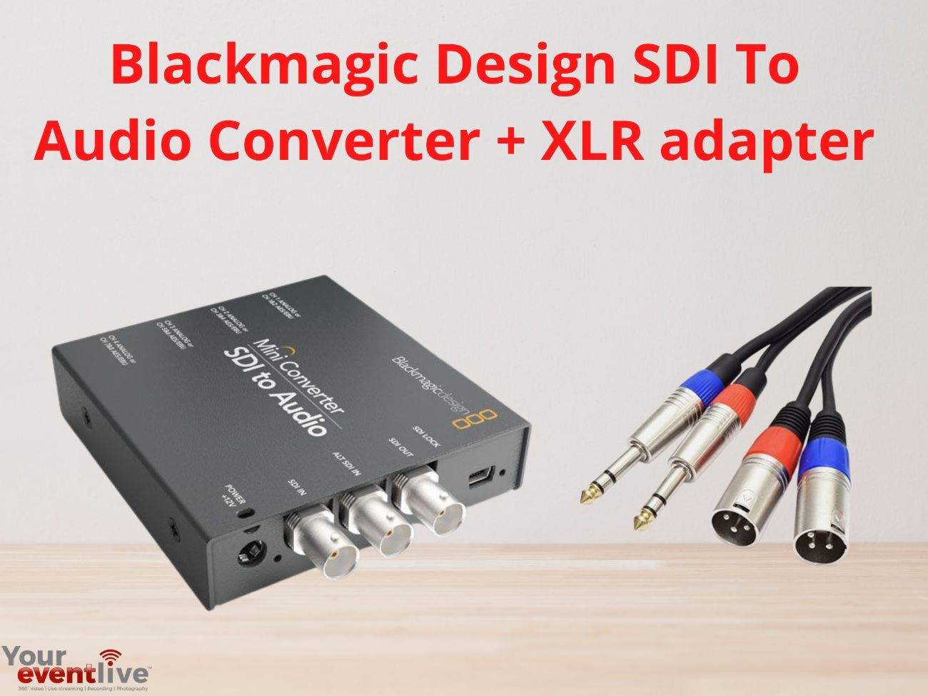 Blackmagic design sdi to audio converter + xlr adapter