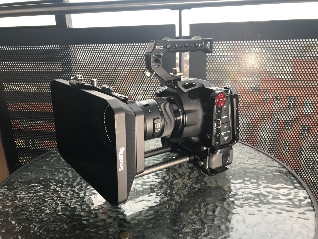 Blackmagic pocket 6k pro with battery grip and cage