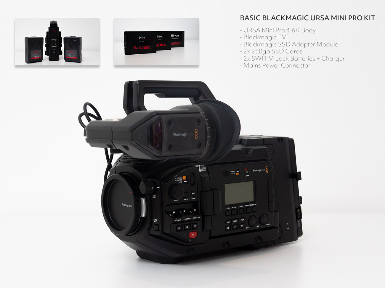 Blackmagic ursa mini 4.6k (basic bundle)
