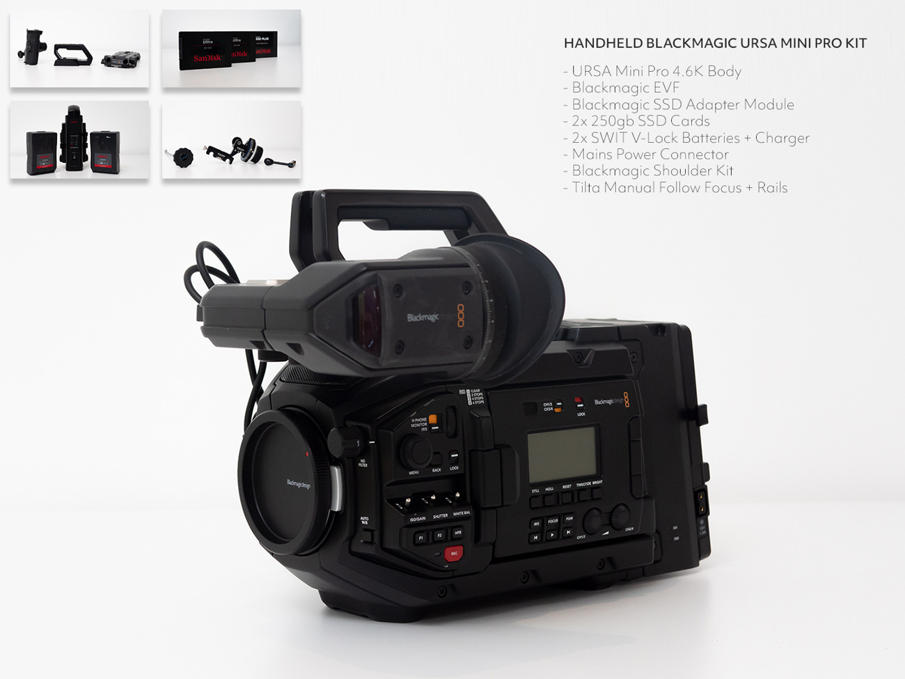 Blackmagic ursa mini 4.6k (handheld bundle)