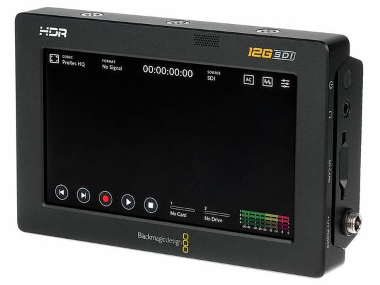 Blackmagic video assist 12g 5" live stream & recorder