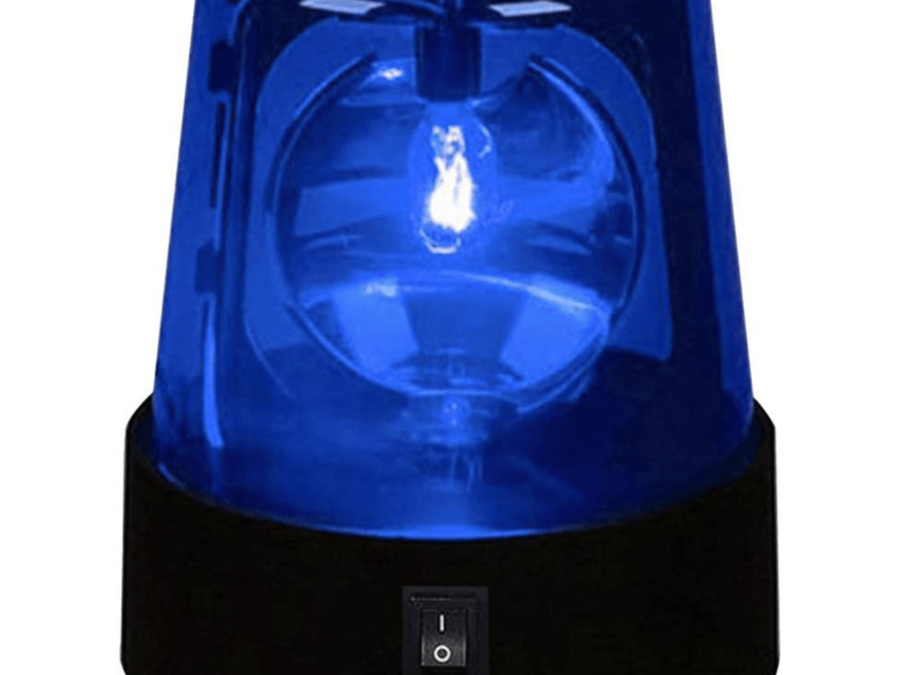 Blue police emergency services light