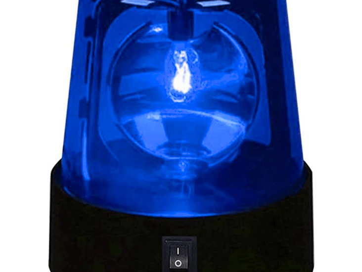 Blue police emergency services light