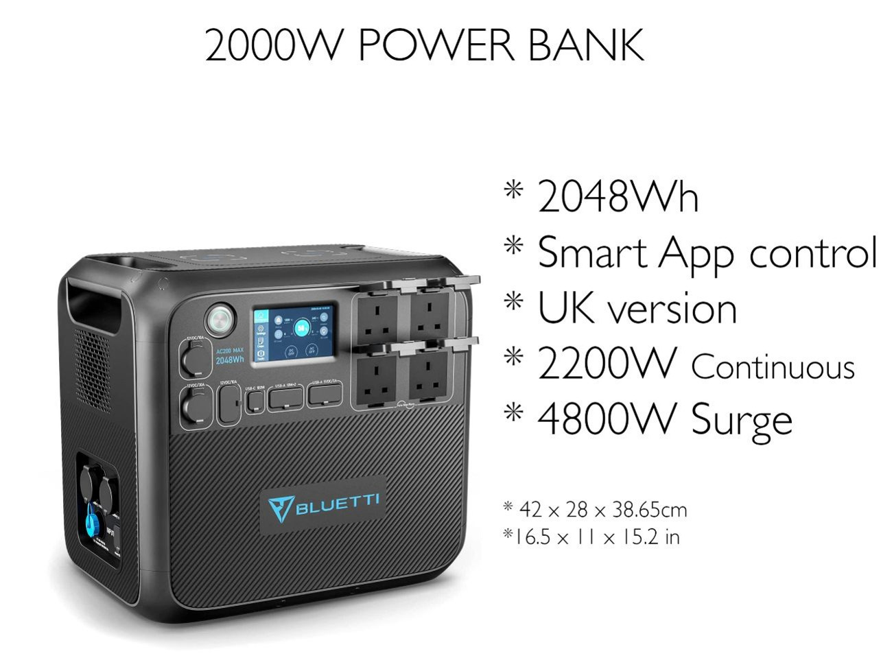 Bluetti / poweroak 2000wh power bank / station / generator / battery