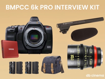 Rent BMPCC 6k Pro Blackmagic camera Senheiser mic zoom Lens