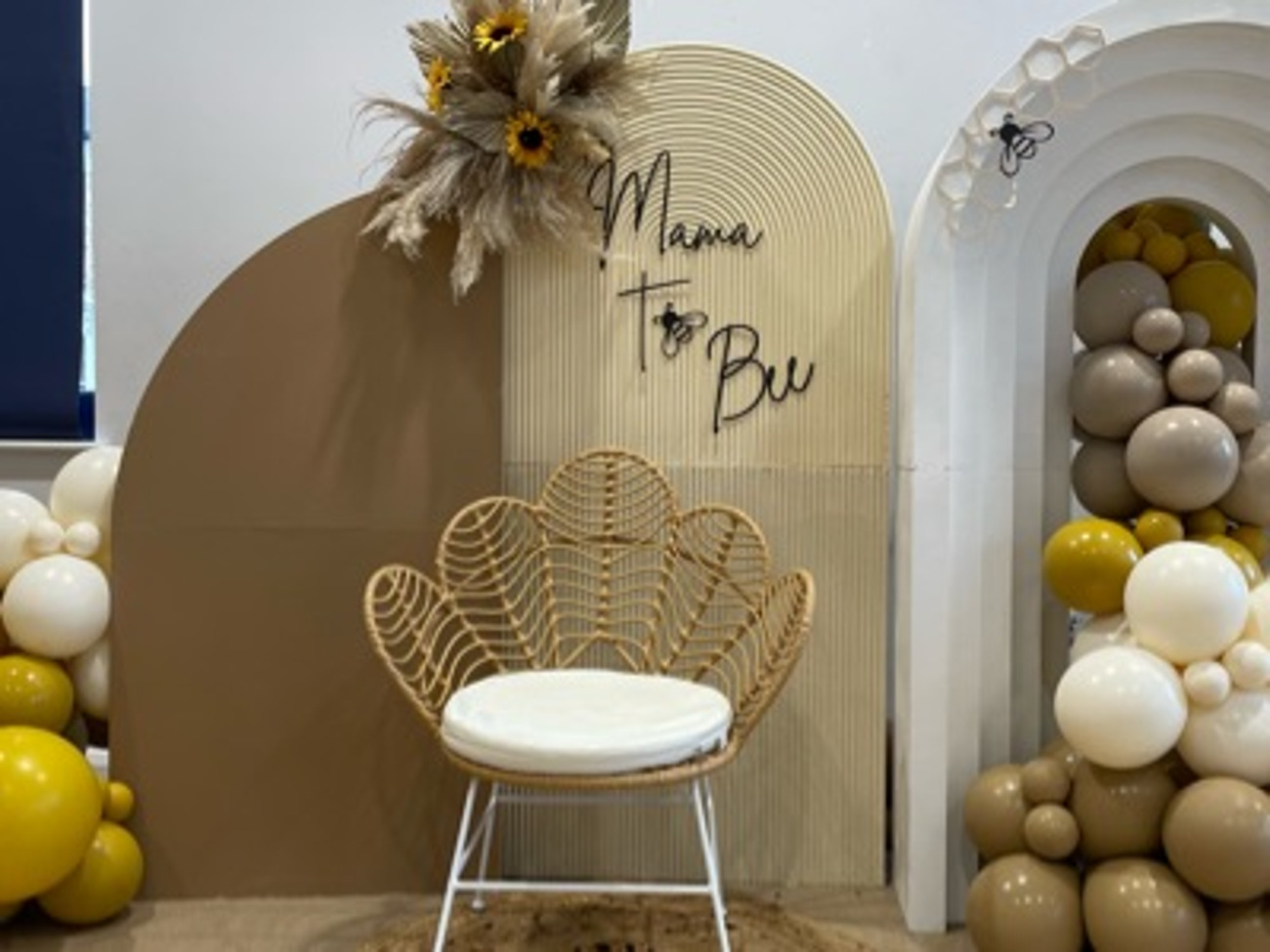Boho chair baby shower 