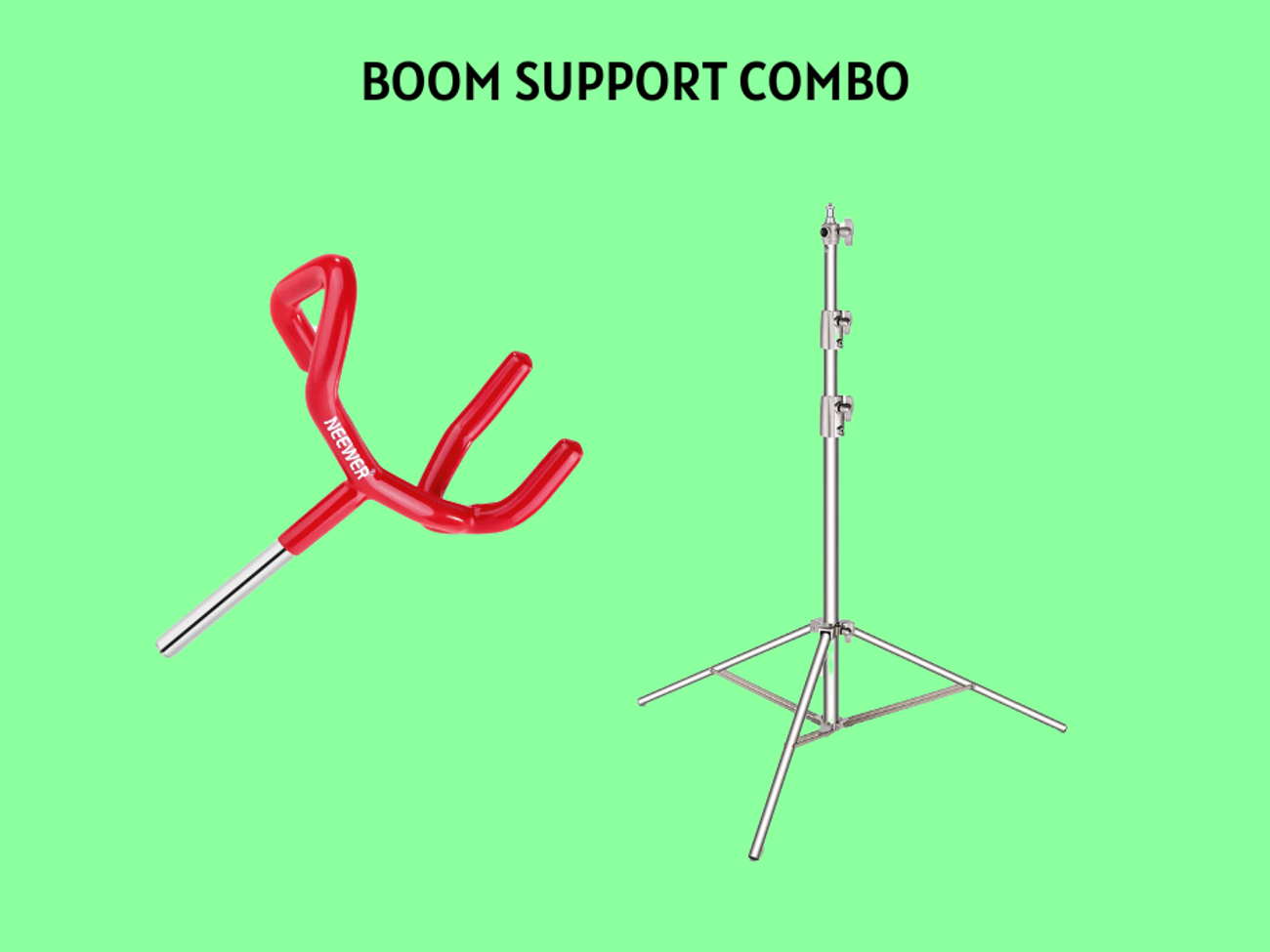 Boom mic holder & heavy duty stand (boom support combo)