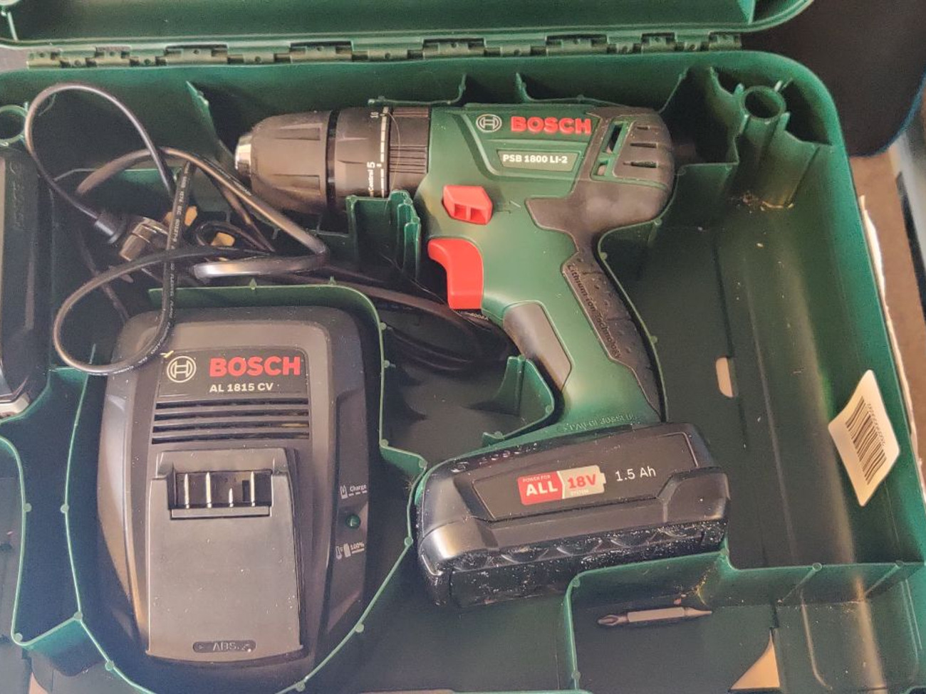 Bosch 18v electric battery drill and spare battery