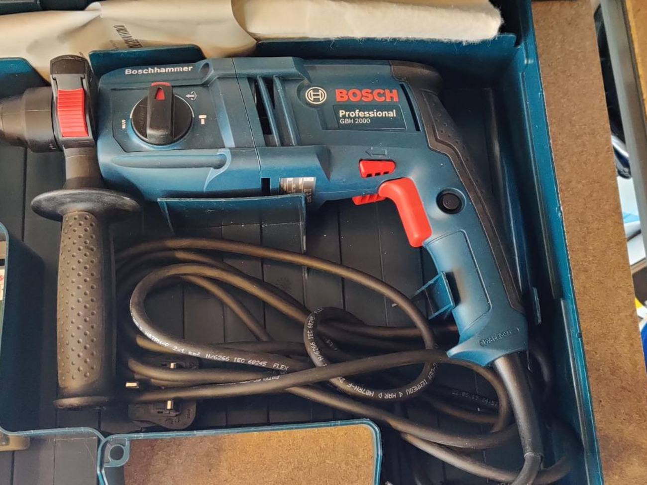Bosch electric sds drill and drill bits