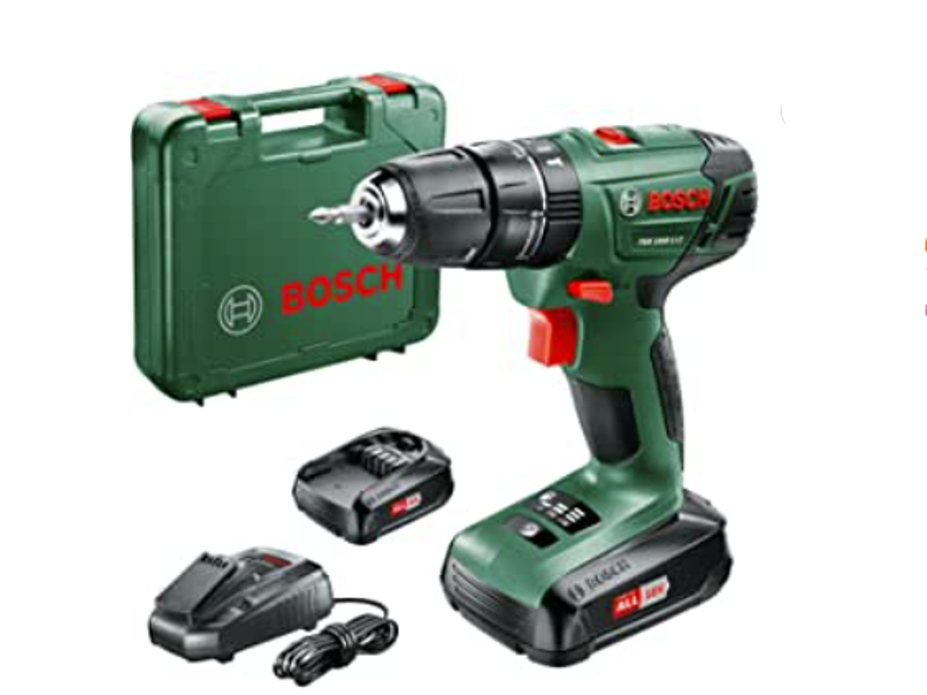 Bosch home and garden cordless combi drill + drill bits