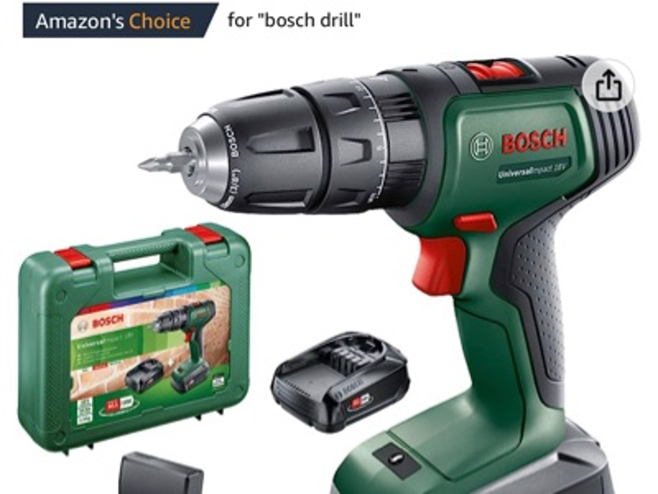 Bosch home and garden cordless drill & drill bit set