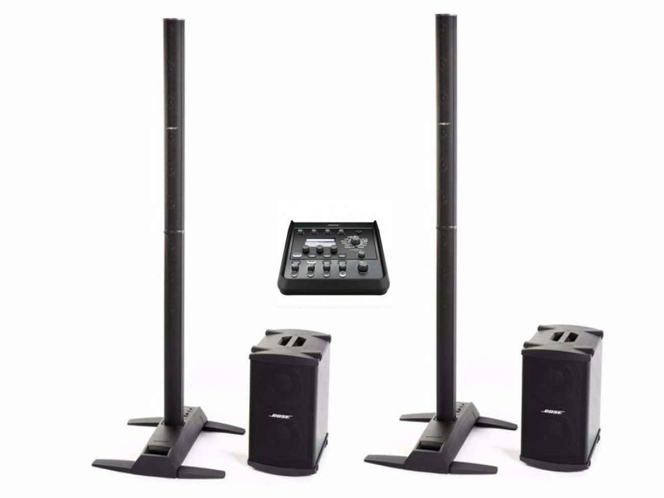 Bose l1 s  sound system with b2 bass x 2 and t4s tonematch mixer 