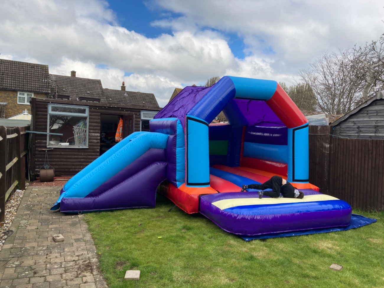 Bouncy castle with slide